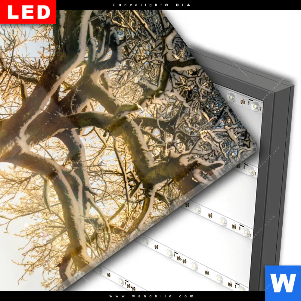 Wechselmotiv Acrylglas Canvalight® DIA | Verzauberte Winterlandschaft | Hochformat - Image 3