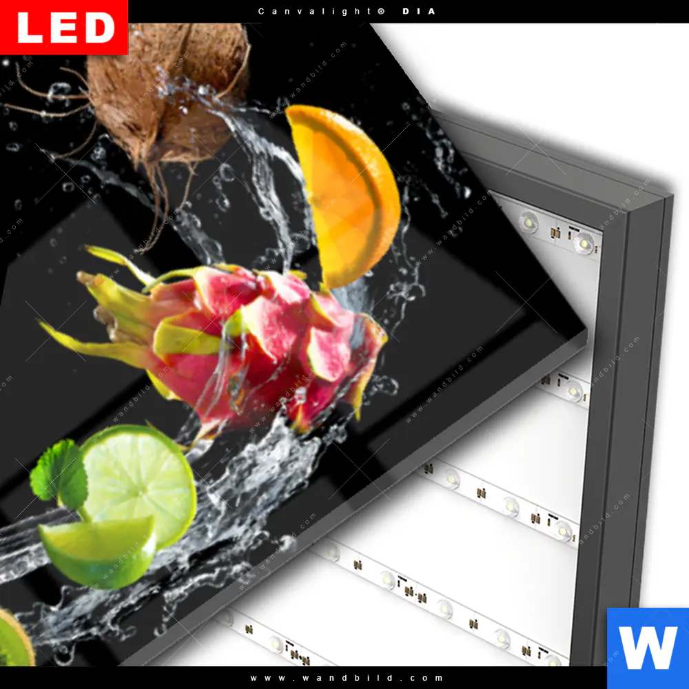 Wechselmotiv Acrylglas Canvalight® DIA | Viele Früchte | Panorama - Image 3