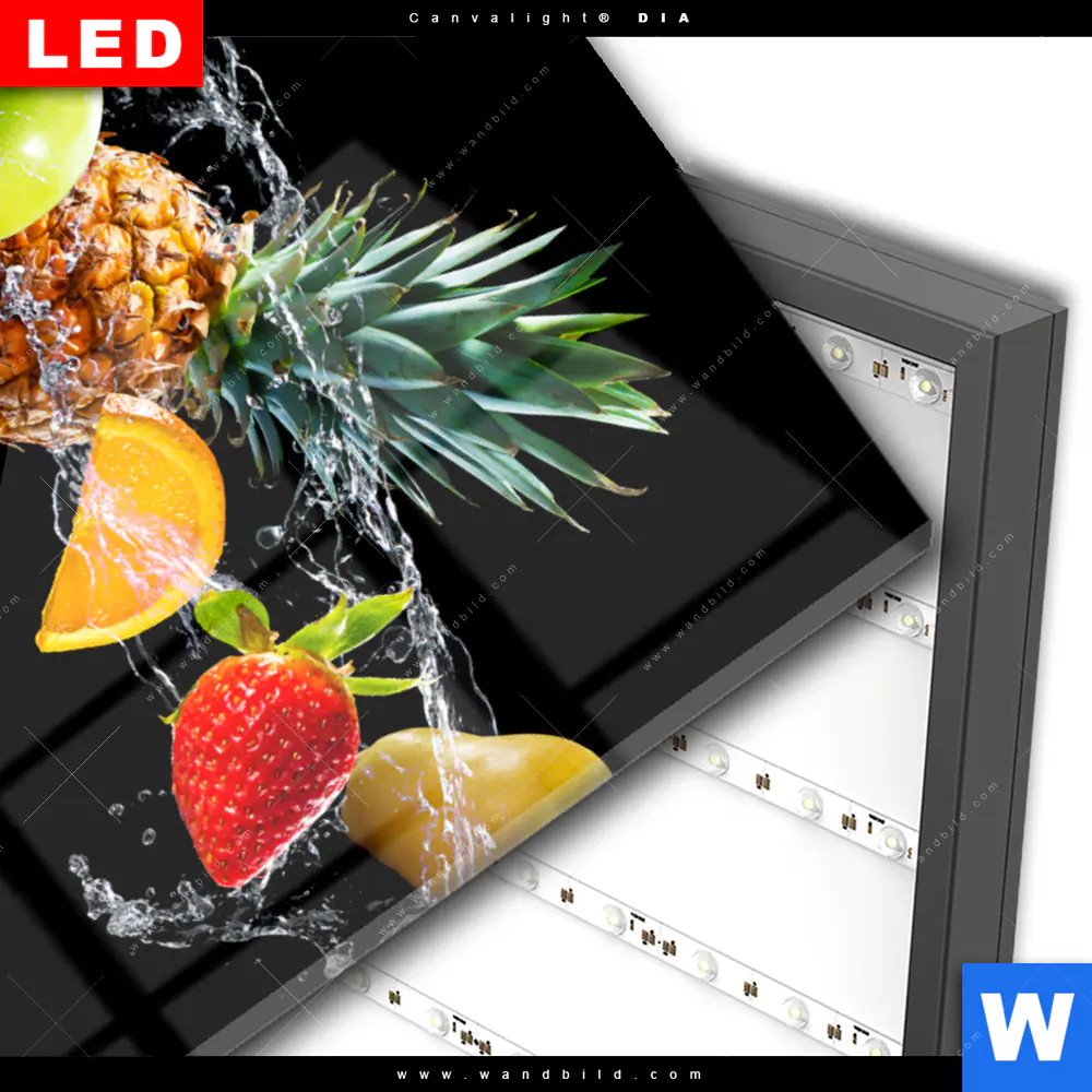 Wechselmotiv Acrylglas Canvalight® DIA | Viele Früchte | Quadrat - Image 3