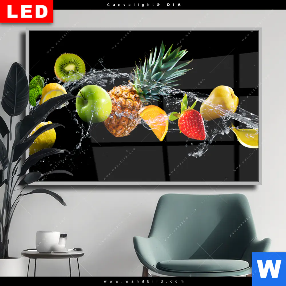 Wechselmotiv Acrylglas Canvalight® DIA | Viele Früchte | Querformat