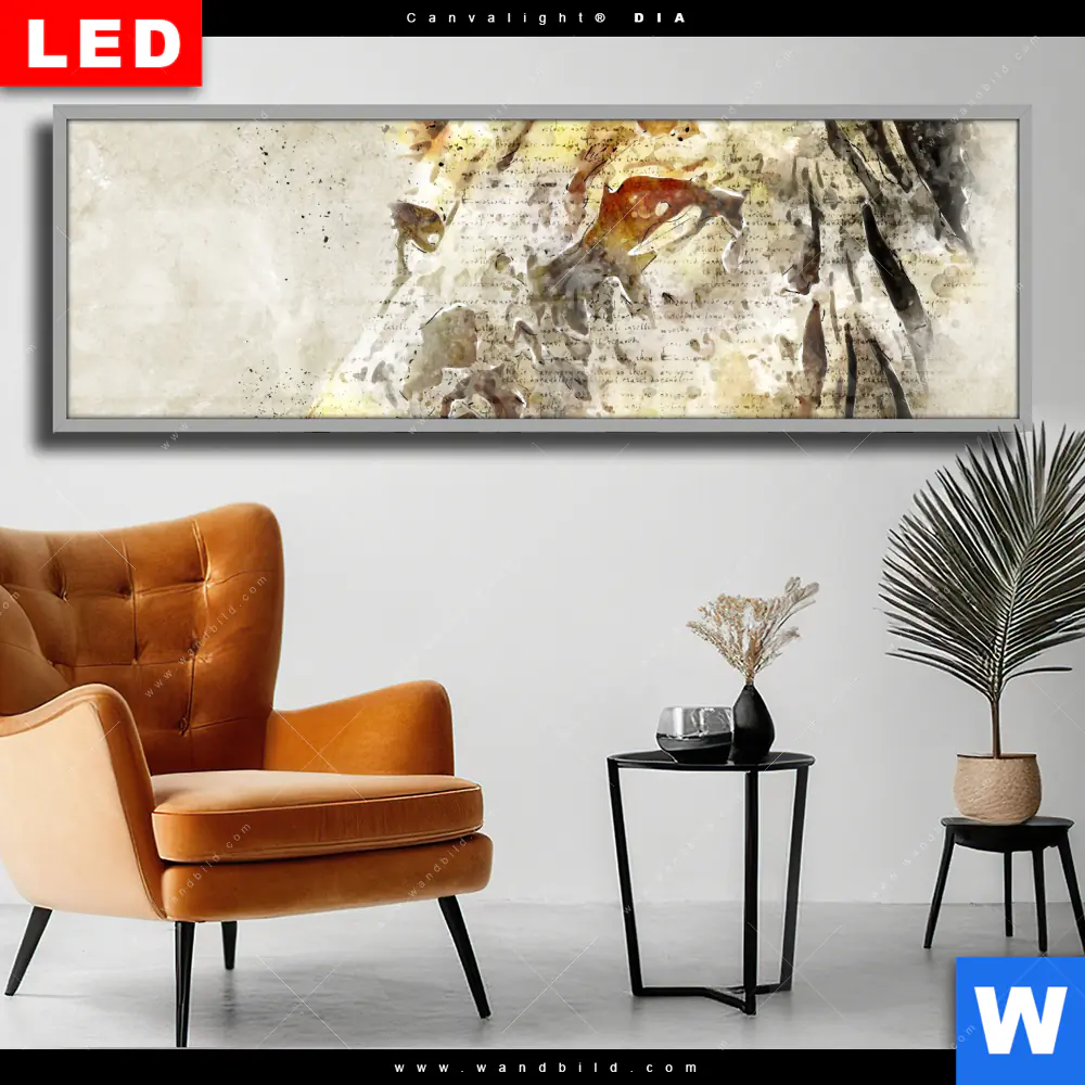 Wechselmotiv Acrylglas Canvalight® DIA | Vintage Löwe | Panorama