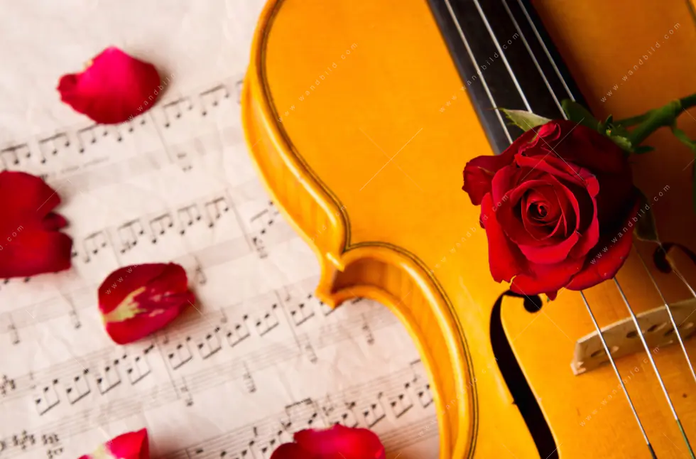 Wechselmotiv Acrylglas Canvalight® DIA | Violine & Rose | Hochformat - Image 5