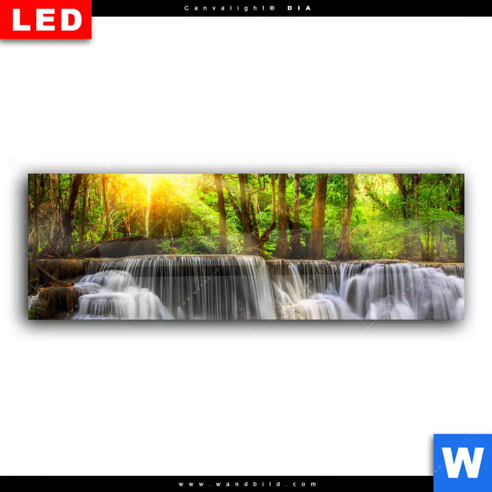 Wechselmotiv Acrylglas Canvalight® DIA | Wald & Wasserfall No. 2 | Panorama - Image 2
