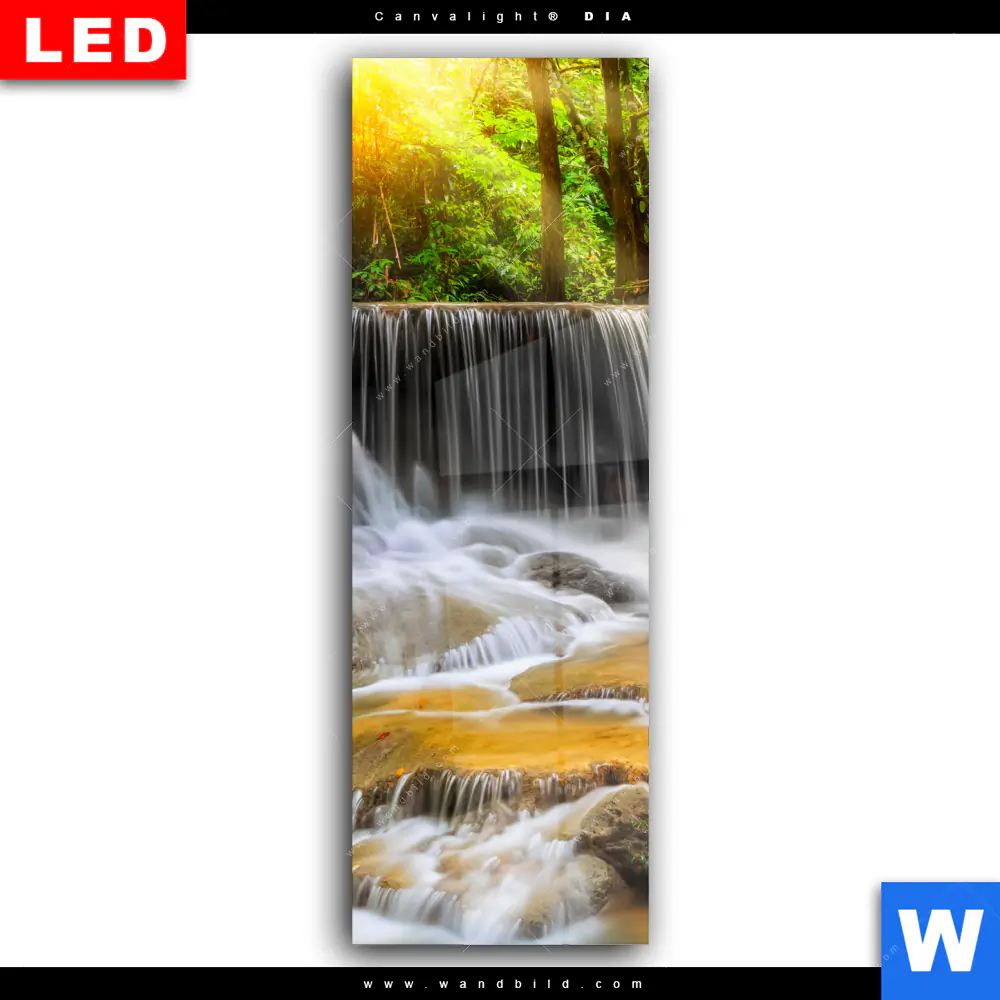 Wechselmotiv Acrylglas Canvalight® DIA | Wald & Wasserfall No. 2 | Schmal - Image 2