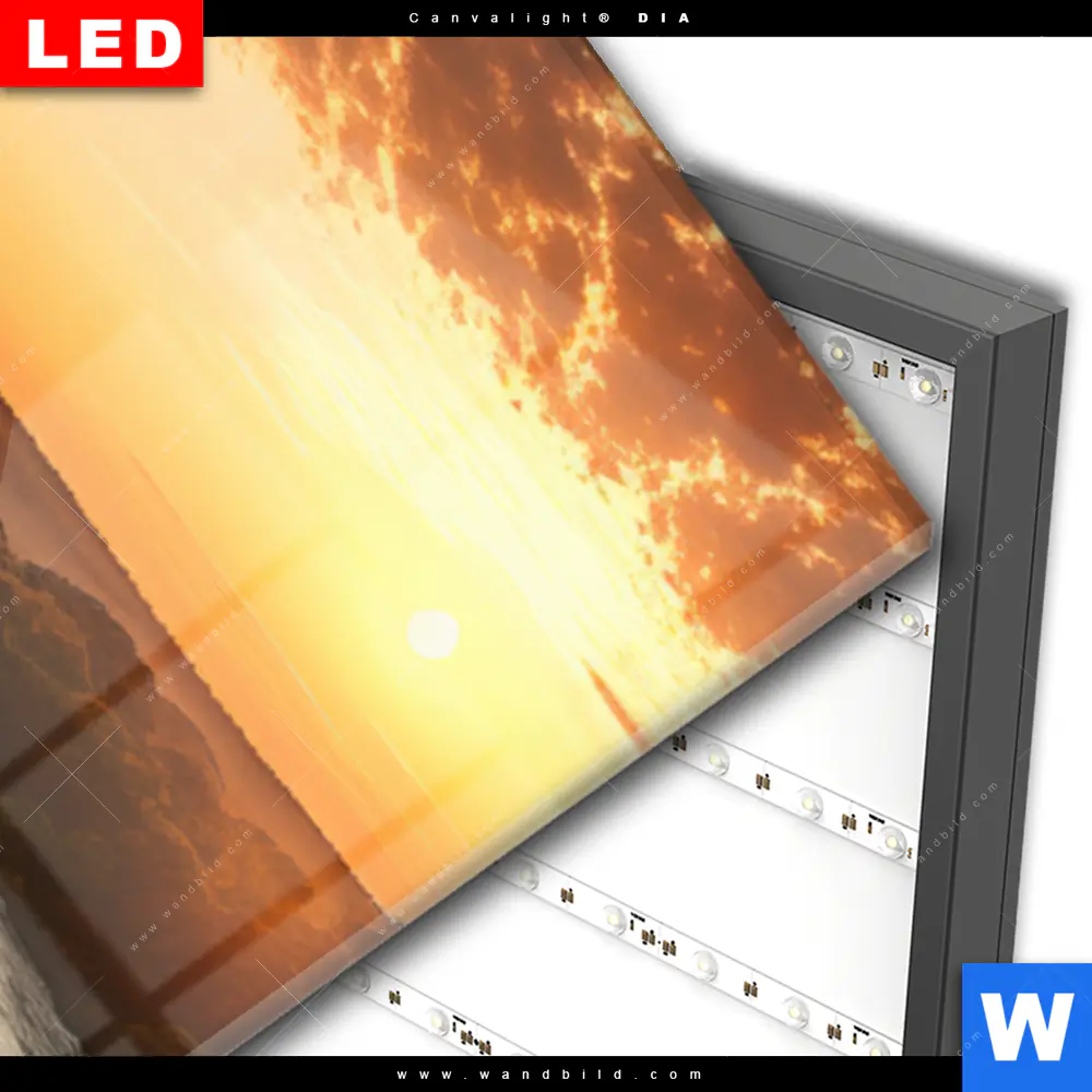 Wechselmotiv Acrylglas Canvalight® DIA | Wasserfall bei Abendsonne | Schmal - Image 3