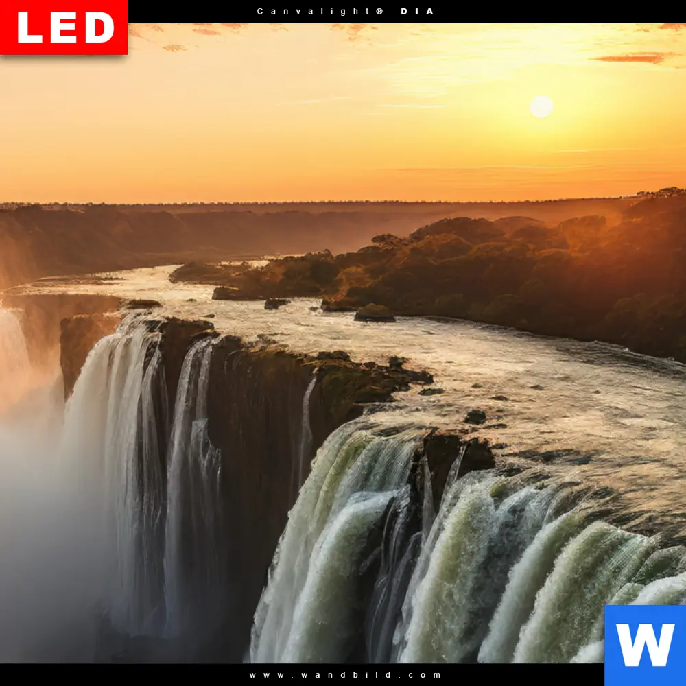 Wechselmotiv Acrylglas Canvalight® DIA | Wasserfall bei Abendsonne | Schmal - Image 4