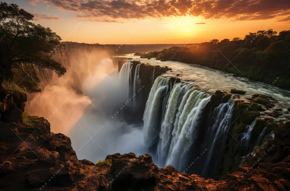 Wechselmotiv Acrylglas Canvalight® DIA | Wasserfall bei Abendsonne | Schmal - Image 5