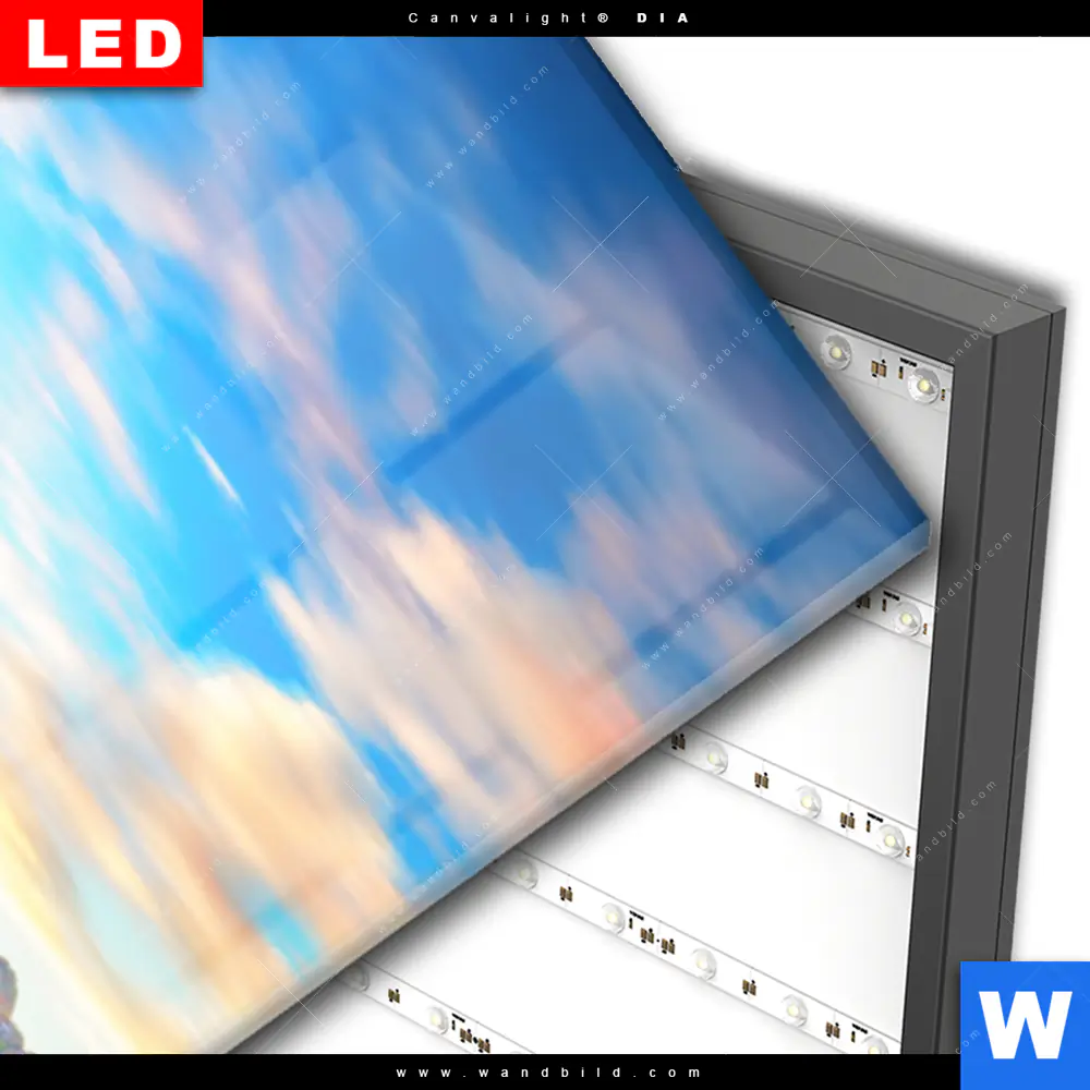 Wechselmotiv Acrylglas Canvalight® DIA | Wasserfall bei Sonnenuntergang | Schmal - Image 3