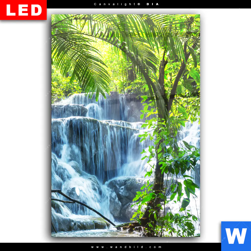 Wechselmotiv Acrylglas Canvalight® DIA | Wasserfall in Mexiko | Hochformat - Image 2