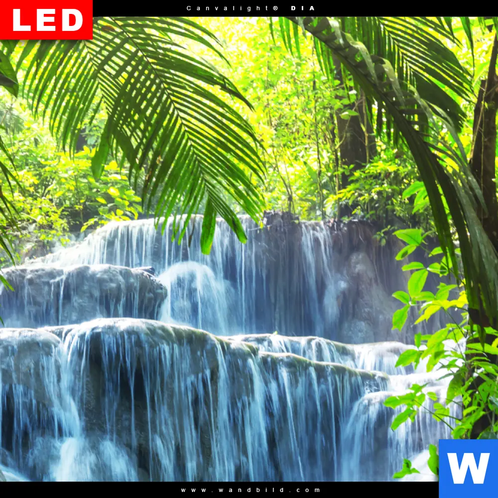 Wechselmotiv Acrylglas Canvalight® DIA | Wasserfall in Mexiko | Panorama - Image 4
