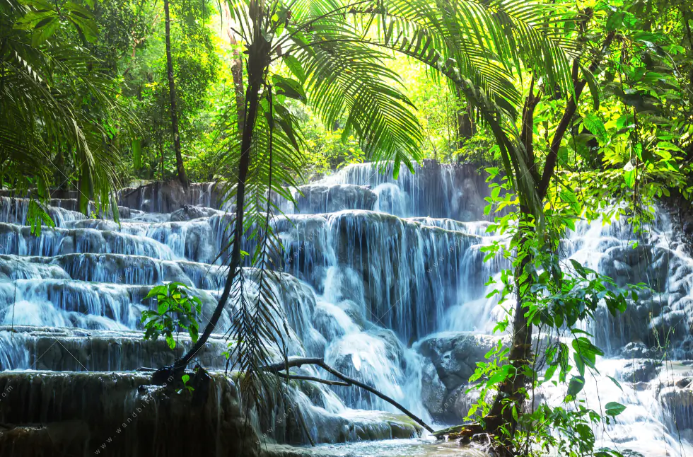 Wechselmotiv Acrylglas Canvalight® DIA | Wasserfall in Mexiko | Panorama - Image 5