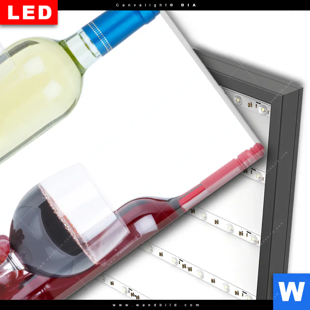 Wechselmotiv Acrylglas Canvalight® DIA | Wein in Flaschen und Gläsern | Hochformat - Image 3