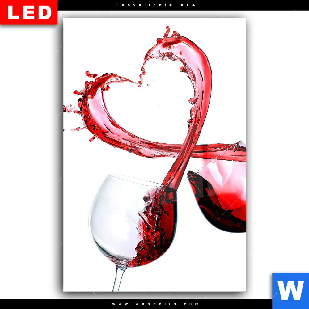 Wechselmotiv Acrylglas Canvalight® DIA | Wein & Liebe | Hochformat - Image 2