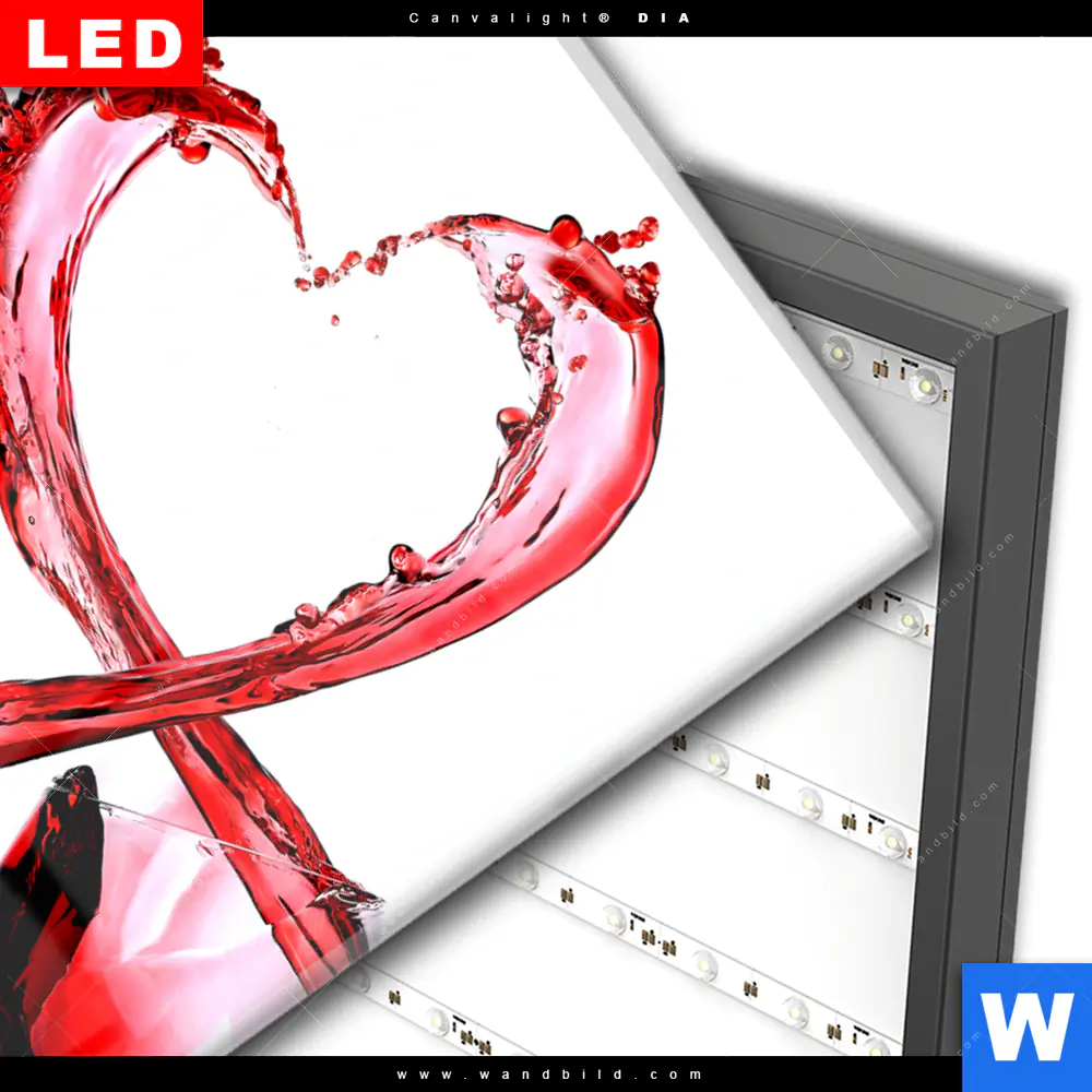 Wechselmotiv Acrylglas Canvalight® DIA | Wein & Liebe | Hochformat - Image 3