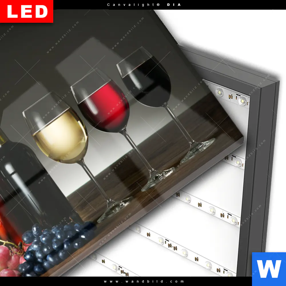 Wechselmotiv Acrylglas Canvalight® DIA | Wein & Trauben | Querformat - Image 3