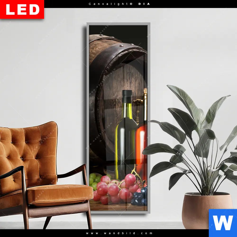 Wechselmotiv Acrylglas Canvalight® DIA | Wein & Trauben | Schmal