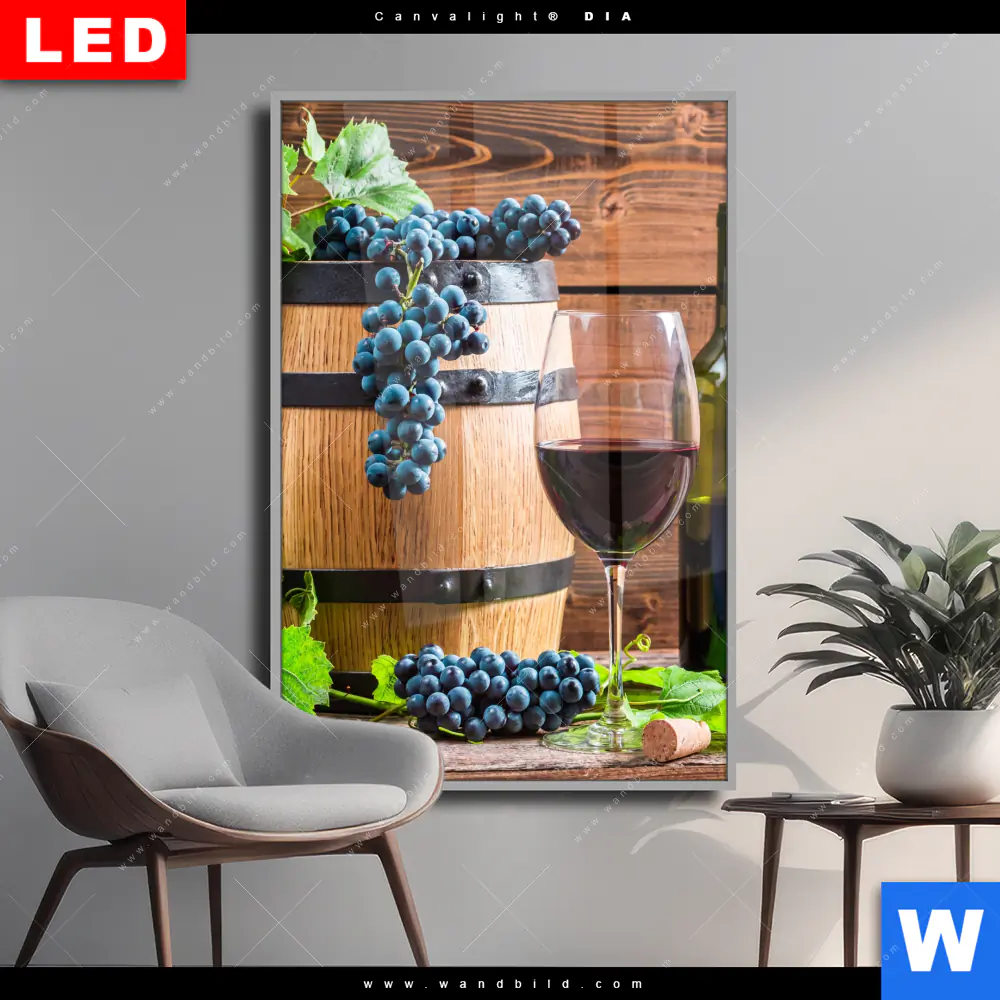Wechselmotiv Acrylglas Canvalight® DIA | Weinliebe trifft Tradition | Hochformat