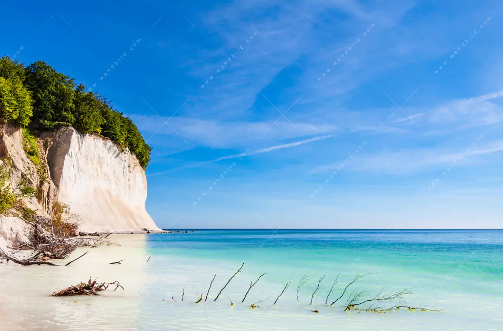 Wechselmotiv Acrylglas Canvalight® DIA | Weiße Kreidefelswand am Meer | Panorama - Image 5