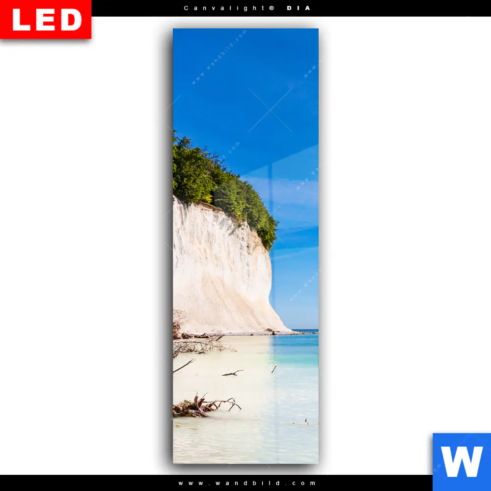 Wechselmotiv Acrylglas Canvalight® DIA | Weiße Kreidefelswand am Meer | Schmal - Image 2