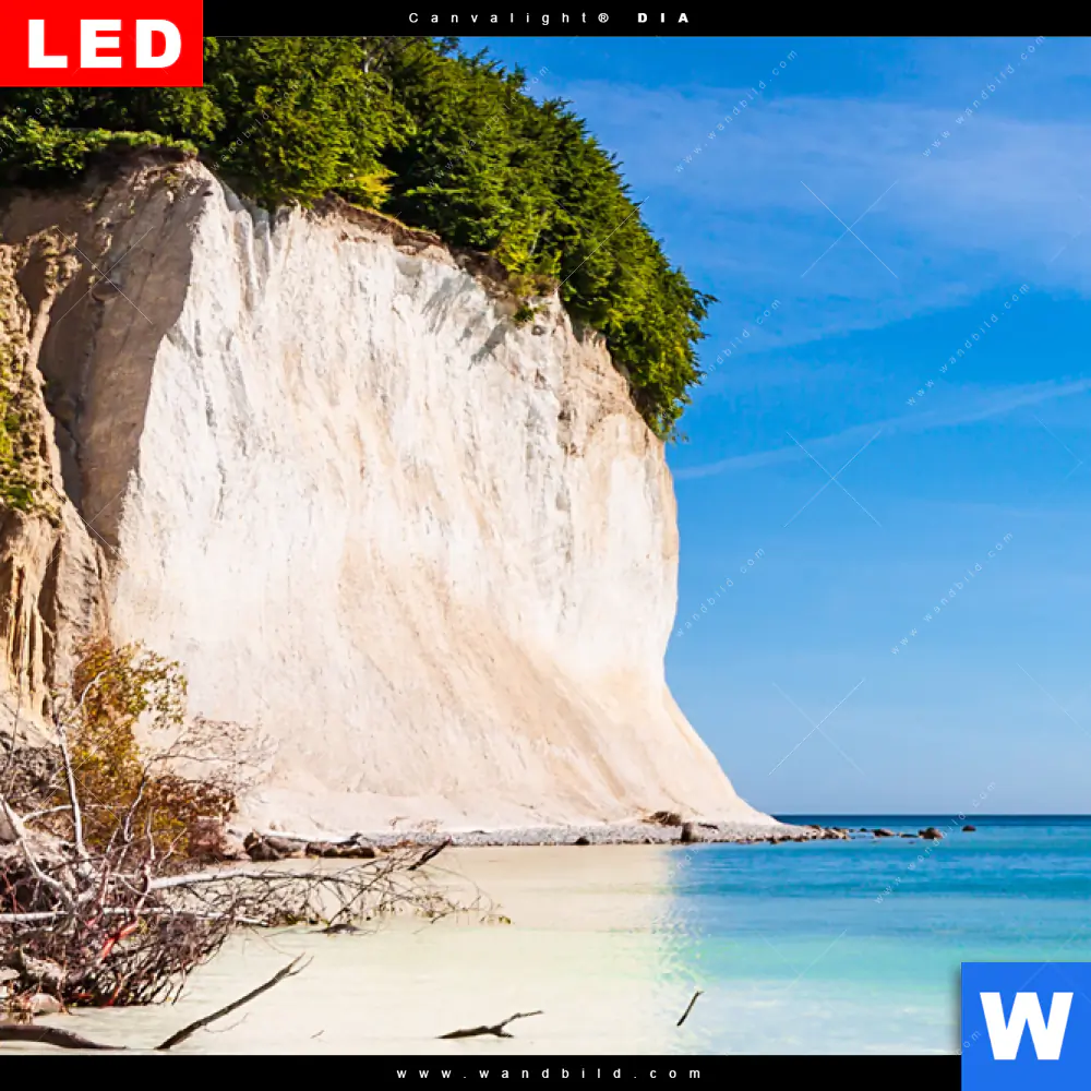 Wechselmotiv Acrylglas Canvalight® DIA | Weiße Kreidefelswand am Meer | Schmal - Image 4