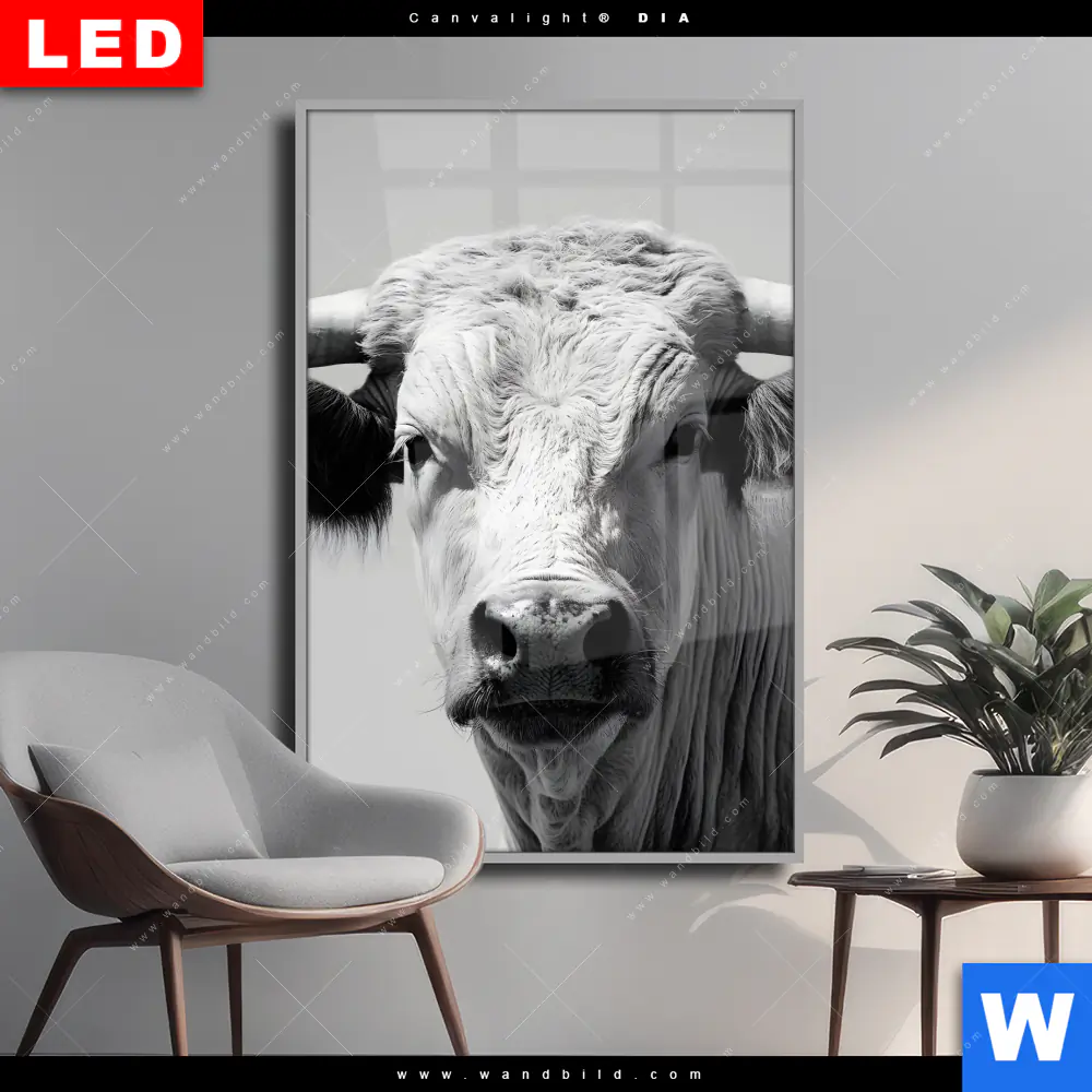 Wechselmotiv Acrylglas Canvalight® DIA | Weisser Bulle | Hochformat