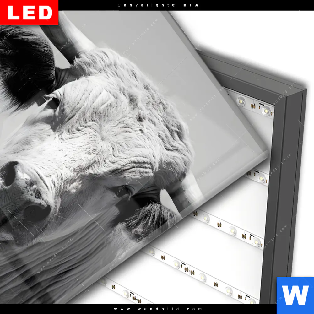 Wechselmotiv Acrylglas Canvalight® DIA | Weisser Bulle | Quadrat - Image 3