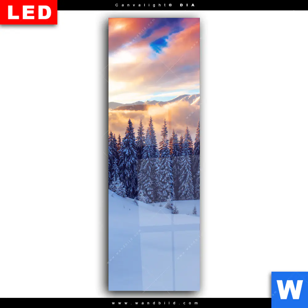 Wechselmotiv Acrylglas Canvalight® DIA | Winterliches Gebirge | Schmal - Image 2