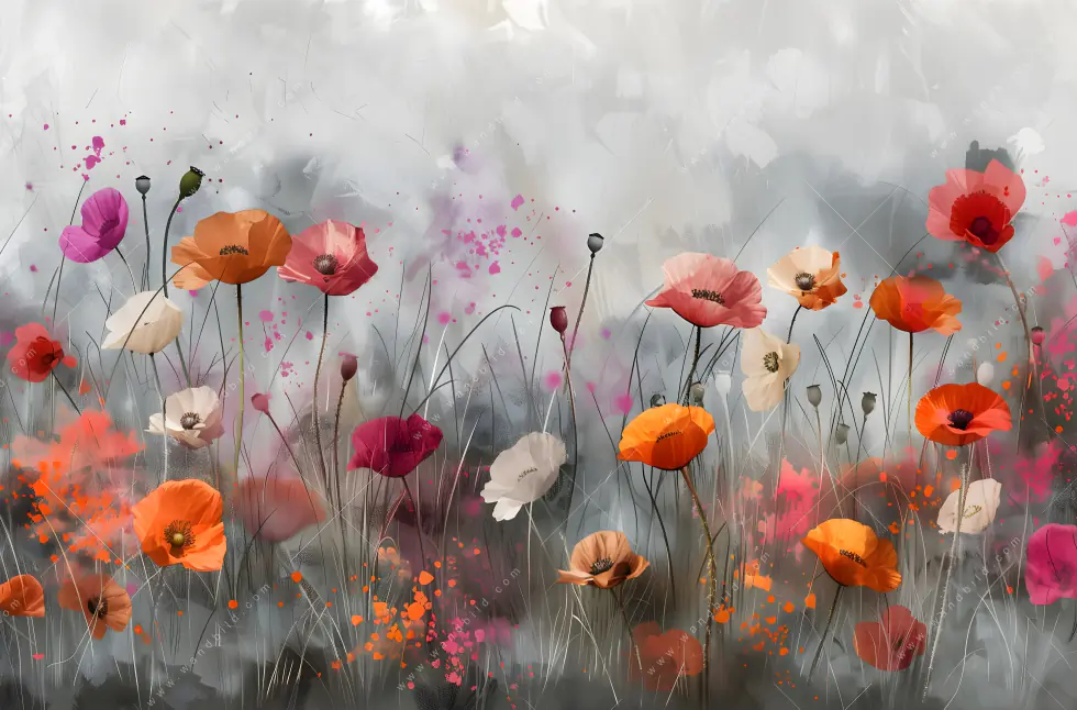 Wechselmotiv Acrylglas Canvalight® DIA | Zarte Mohnblumen im Wind | Querformat - Image 5