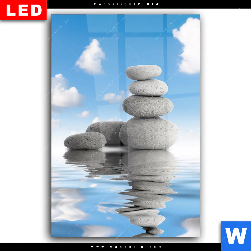 Wechselmotiv Acrylglas Canvalight® DIA | Zen Spa Steine | Hochformat - Image 2