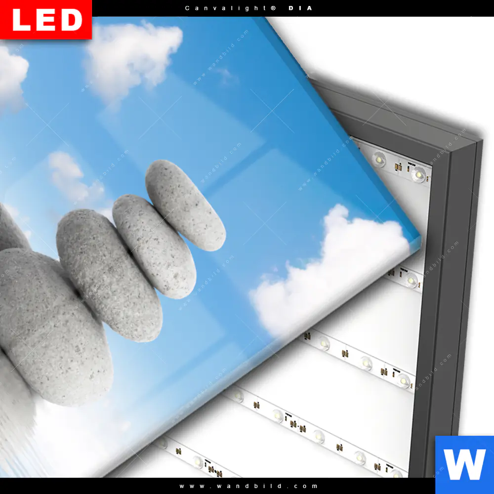 Wechselmotiv Acrylglas Canvalight® DIA | Zen Spa Steine | Hochformat - Image 3