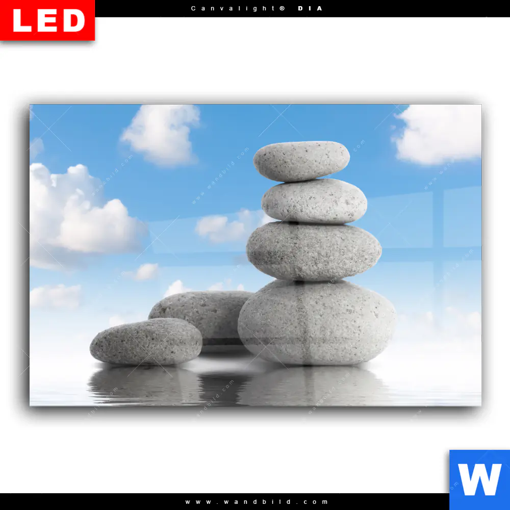 Wechselmotiv Acrylglas Canvalight® DIA | Zen Spa Steine | Querformat - Image 2