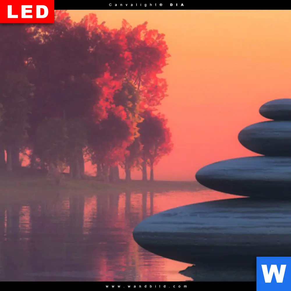 Wechselmotiv Acrylglas Canvalight® DIA | Zen Steine & Sonnenuntergang | Schmal - Image 4