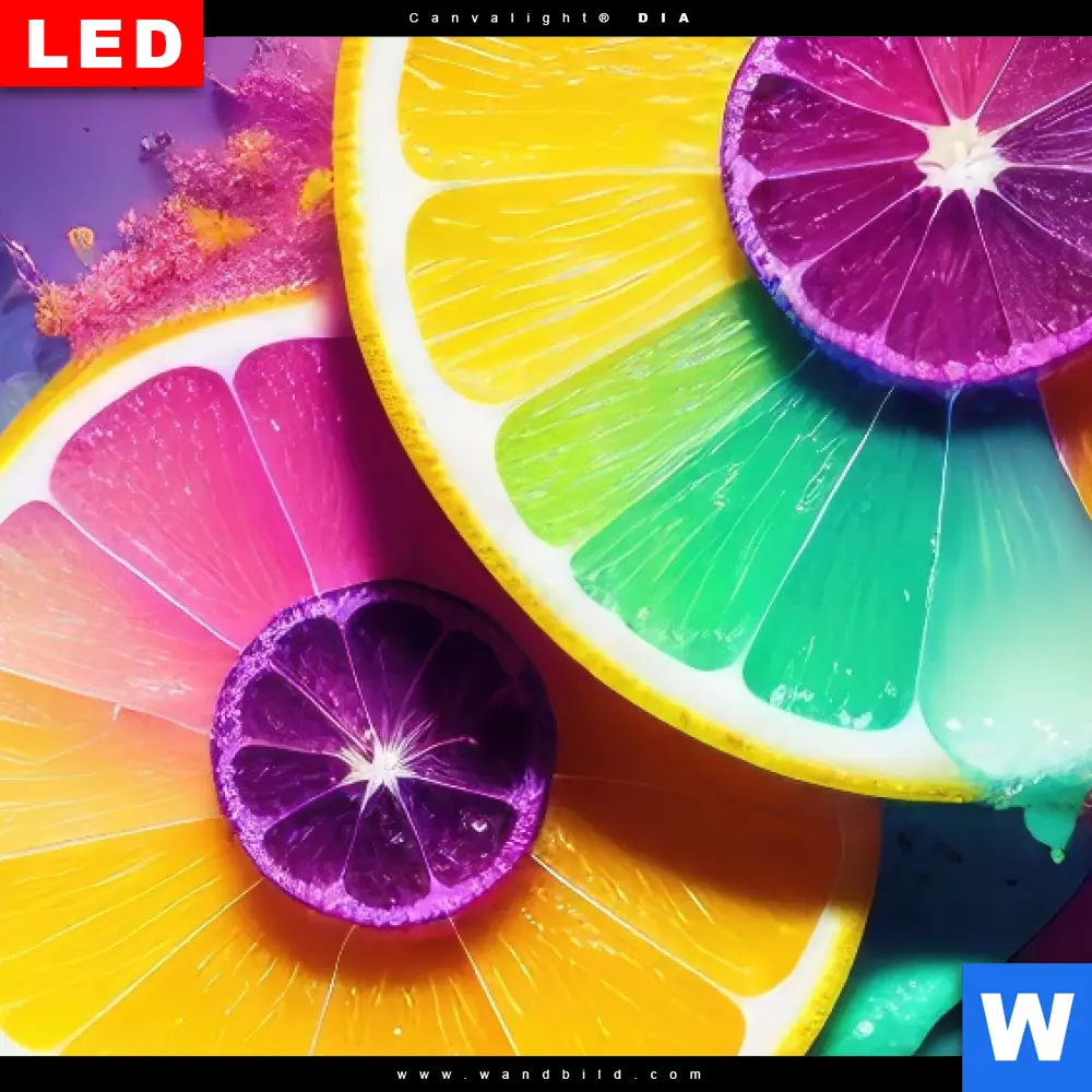 Wechselmotiv Acrylglas Canvalight® DIA | Zitronen Neon Farbe | Hochformat - Image 4