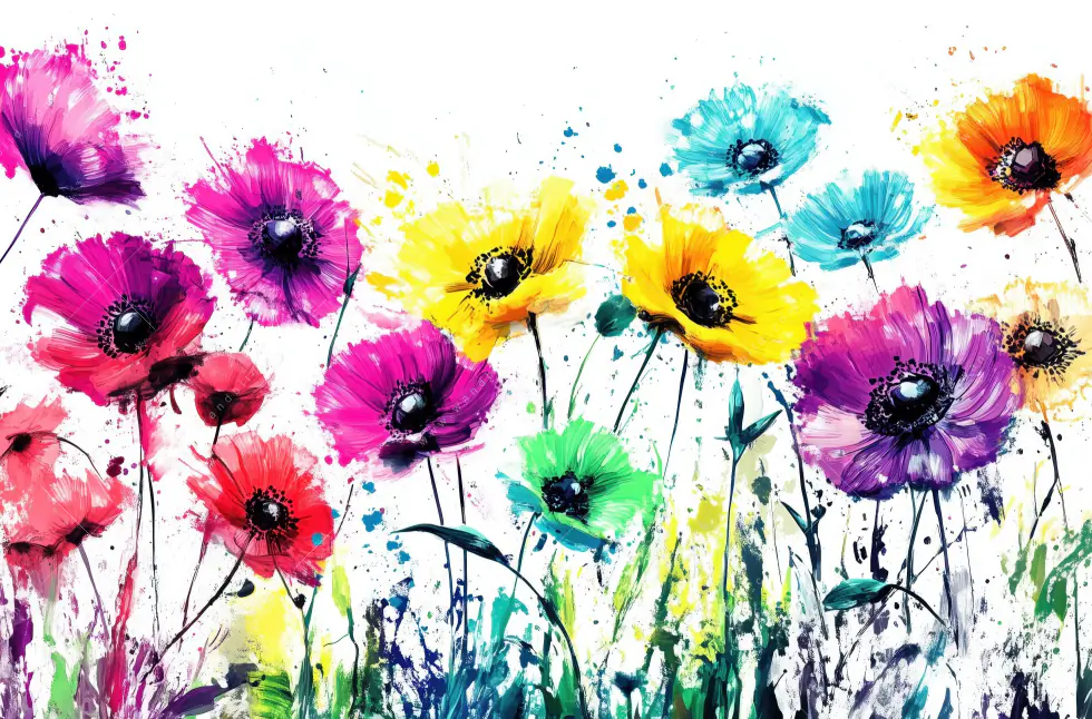 Wechselmotiv | Bunte Blütenexplosion | Schmal - Image 5