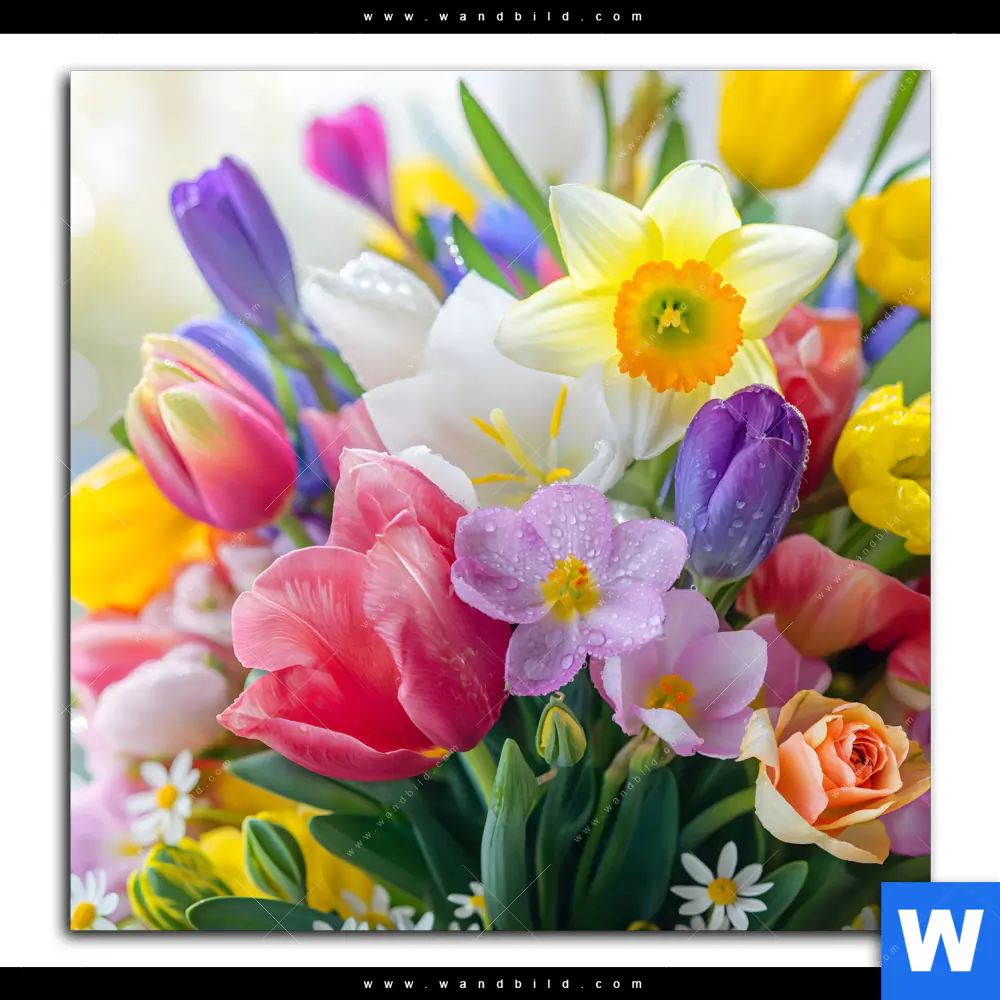 Wechselmotiv | Farbenfrohe Frühlingsblüten | Quadrat - Image 2
