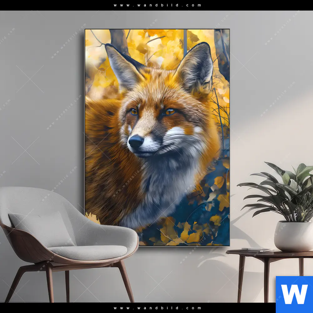 Wechselmotiv | Fuchs im Blätterwald | Hochformat