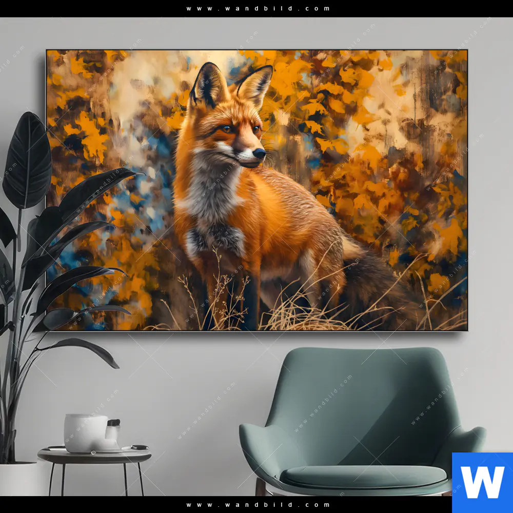 Wechselmotiv | Herbstzeit mit Rotfuchs | Querformat