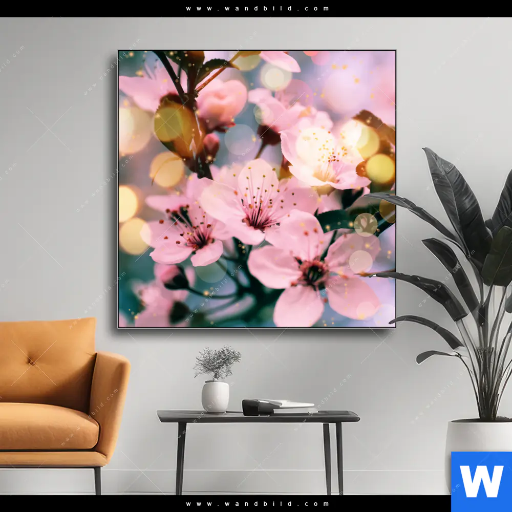 Wechselmotiv | Kirschblüten im Frühlingslicht | Quadrat
