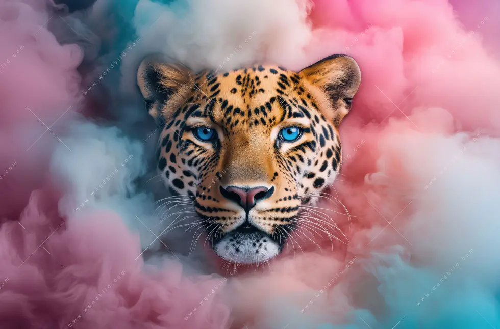 Wechselmotiv | Leopard im Farbnebel | Querformat - Image 5
