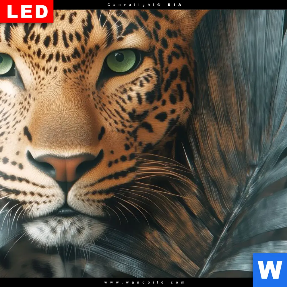 Wechselmotiv | Leopard zwischen Blättern | Querformat - Image 4