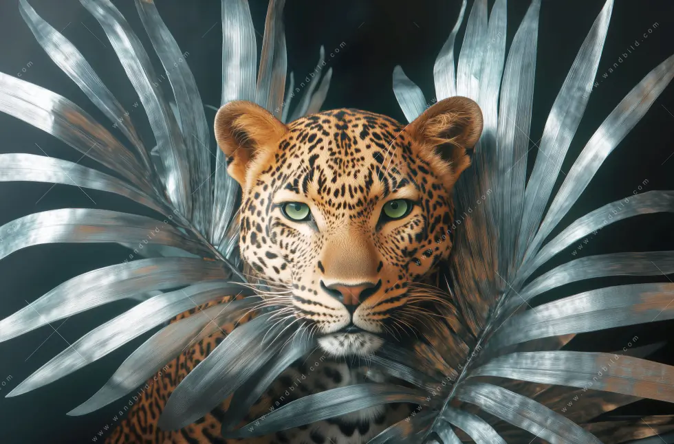 Wechselmotiv | Leopard zwischen Blättern | Querformat - Image 5
