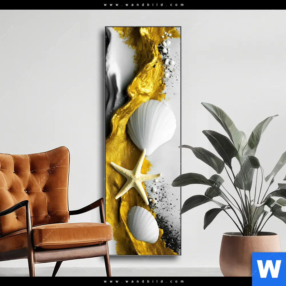 Wechselmotiv | Maritime Muschel-Kunst | Schmal