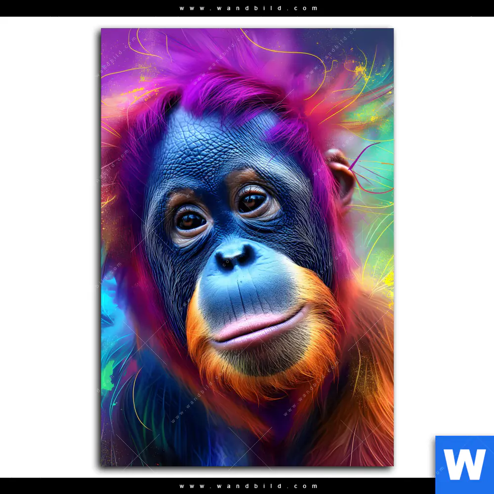 Wechselmotiv | Orang-Utan in Regenbogenfarben | Hochformat - Image 2